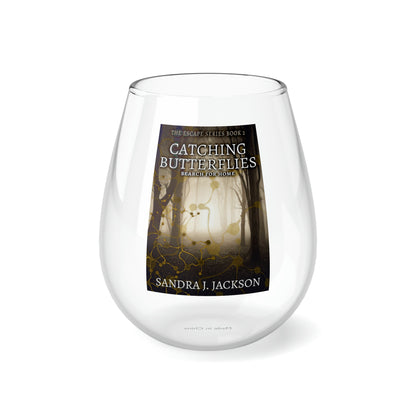 Catching Butterflies - Stemless Wine Glass, 11.75oz