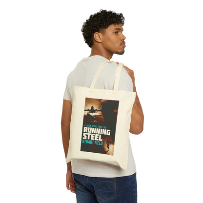 Running Steel - Cotton Canvas Tote Bag