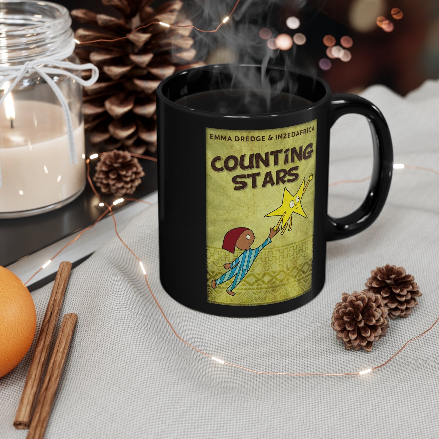 Counting Stars - Black Coffee Mug