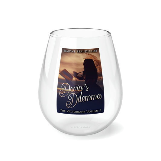 Devin's Dilemma - Stemless Wine Glass, 11.75oz