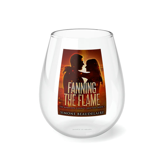 Fanning The Flame - Stemless Wine Glass, 11.75oz