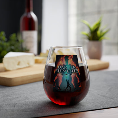 Darker Elements - Stemless Wine Glass, 11.75oz