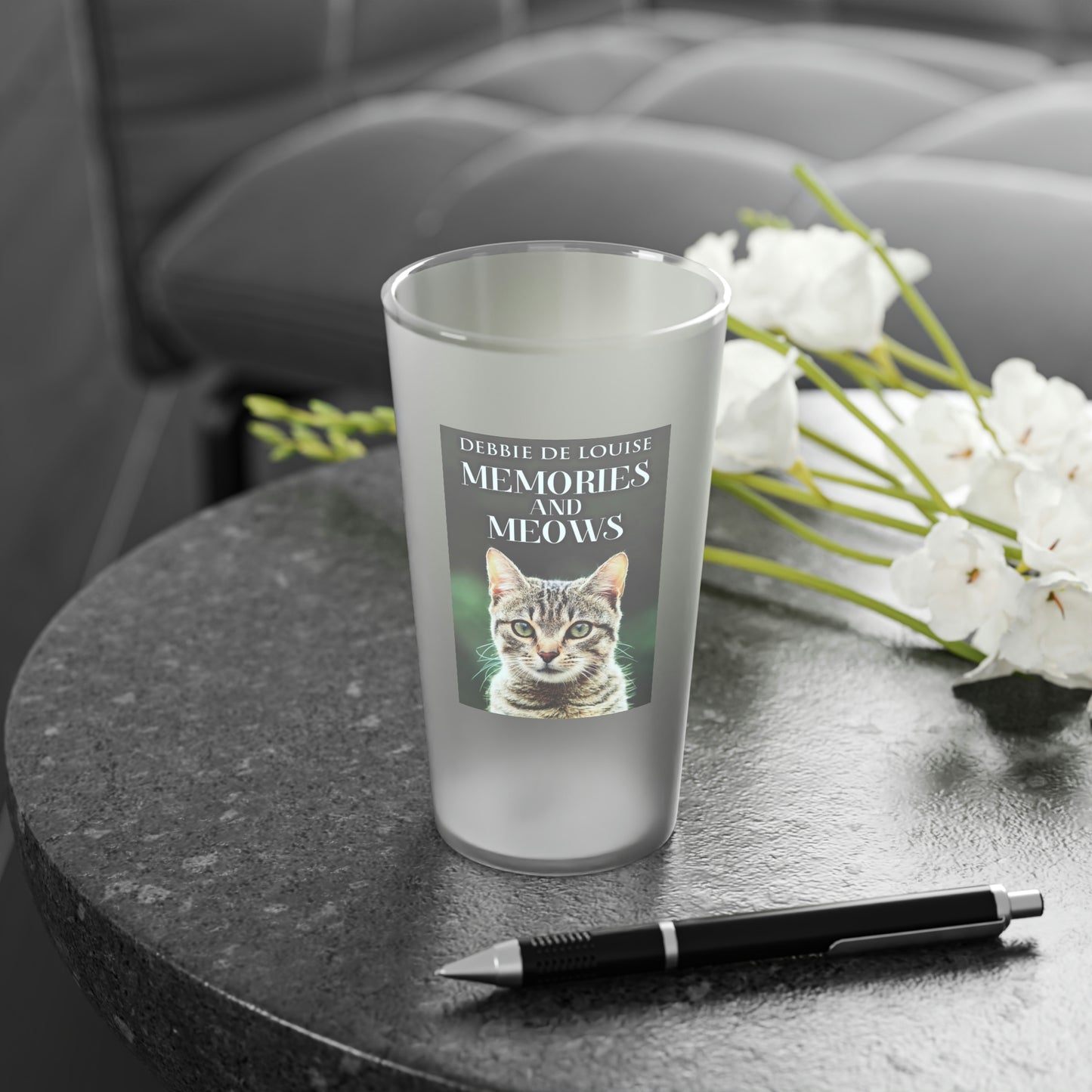 Memories And Meows - Frosted Pint Glass