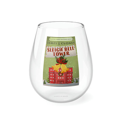 Sleigh Bell Tower - Stemless Wine Glass, 11.75oz