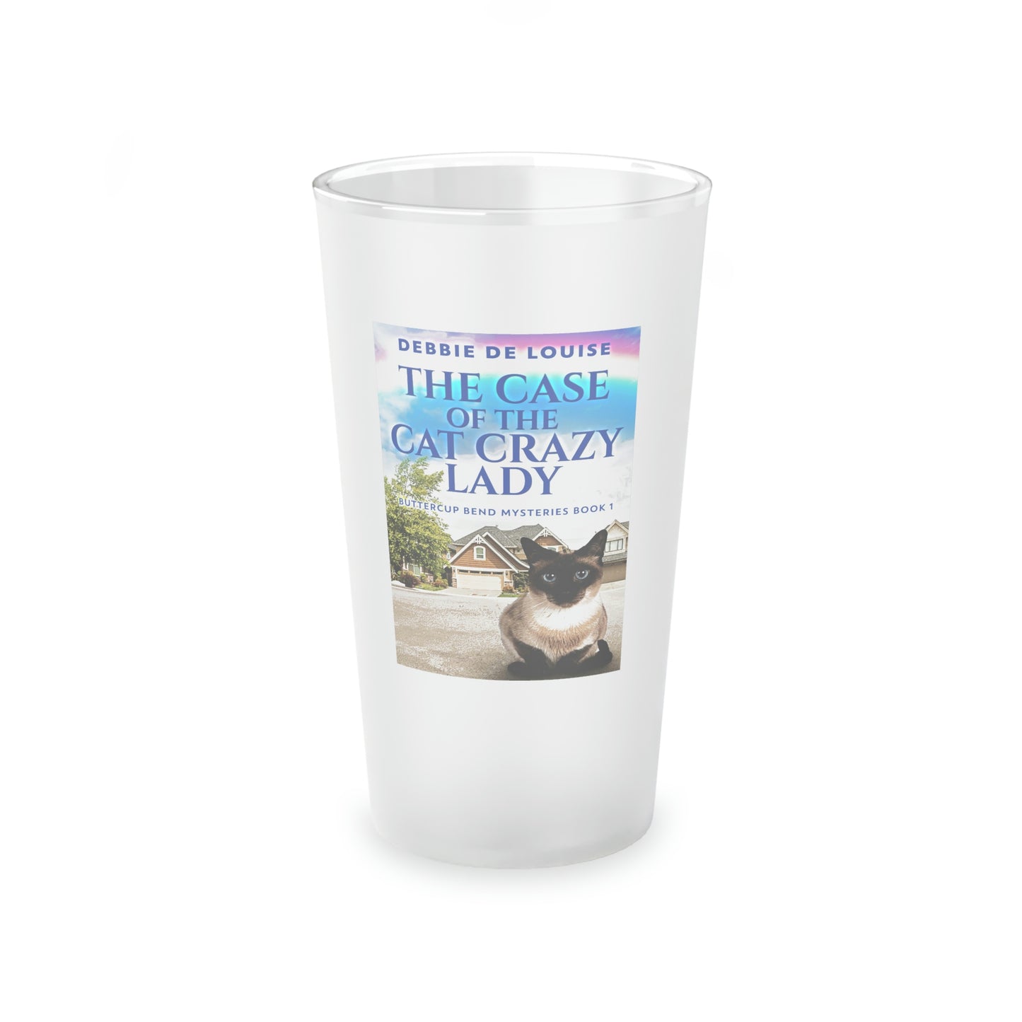 The Case Of The Cat Crazy Lady - Frosted Pint Glass