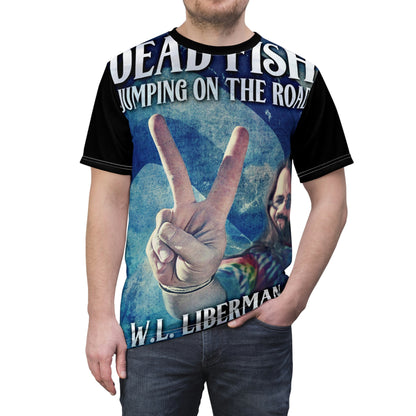 Dead Fish Jumping On The Road - Unisex All-Over Print Cut & Sew T-Shirt