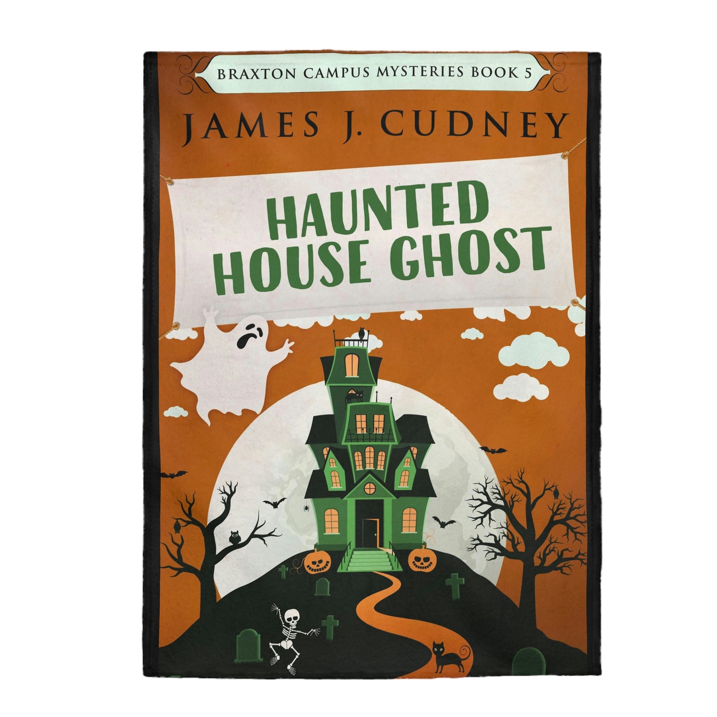 Haunted House Ghost - Velveteen Plush Blanket