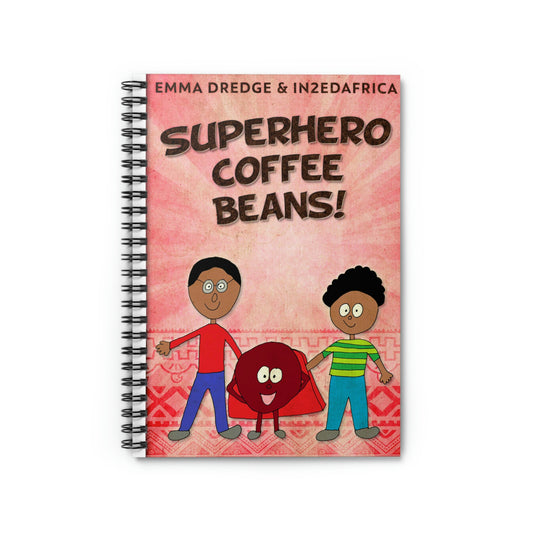 Superhero Coffee Beans! - Spiral Notebook