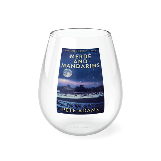 Merde And Mandarins - Stemless Wine Glass, 11.75oz