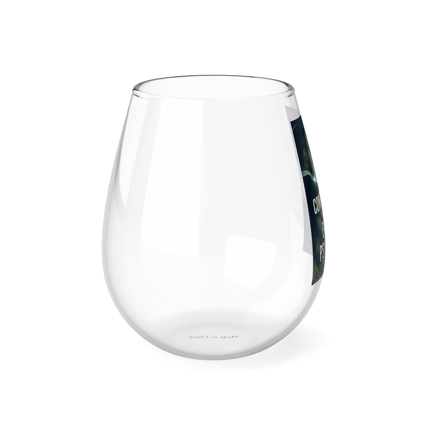 Confessions Of An English Psychopath - Stemless Wine Glass, 11.75oz