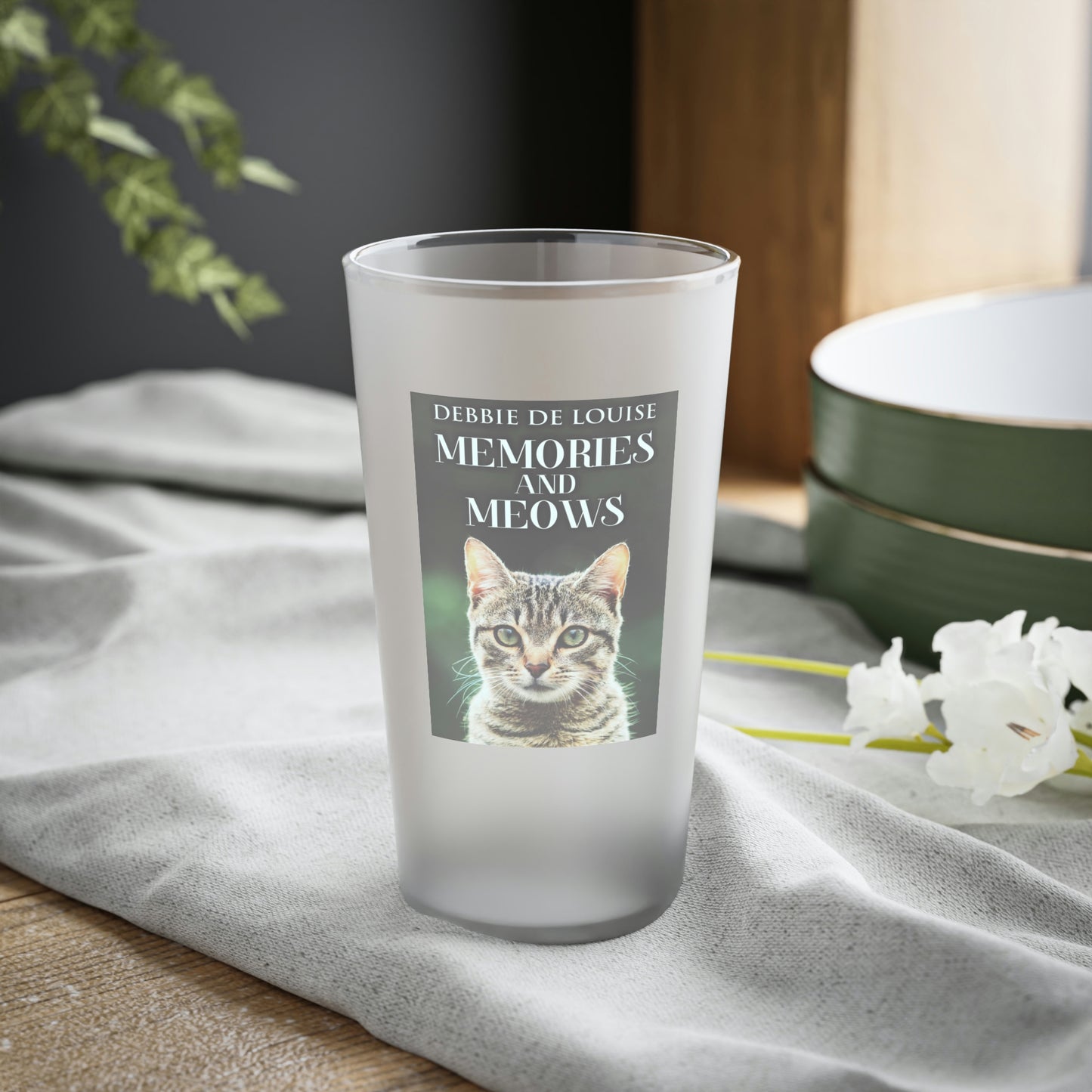 Memories And Meows - Frosted Pint Glass