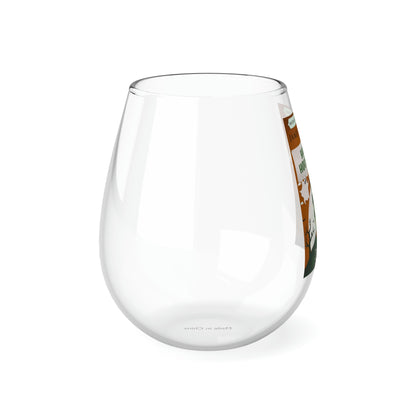 Haunted House Ghost - Stemless Wine Glass, 11.75oz