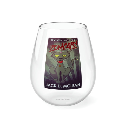 Zomcats! - Stemless Wine Glass, 11.75oz