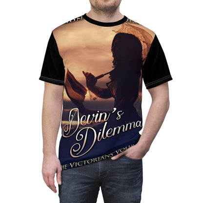 Devin's Dilemma - Unisex All-Over Print Cut & Sew T-Shirt