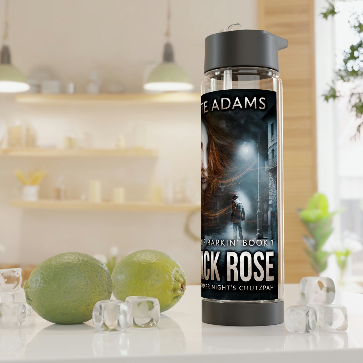 Black Rose - Infuser Water Bottle