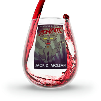 Zomcats! - Stemless Wine Glass, 11.75oz