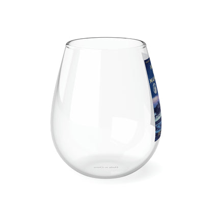 Merde And Mandarins - Stemless Wine Glass, 11.75oz