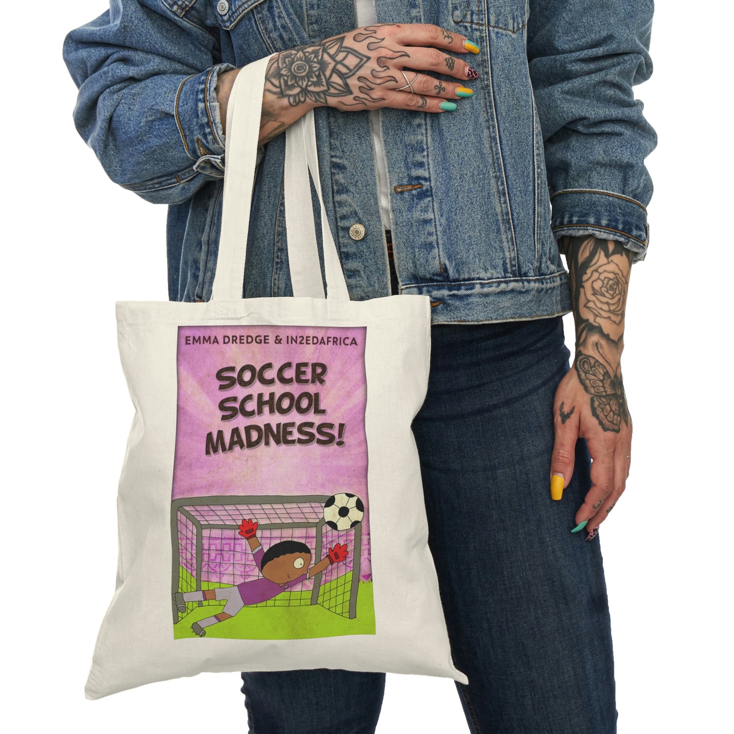 Soccer School Madness! - Natural Tote Bag