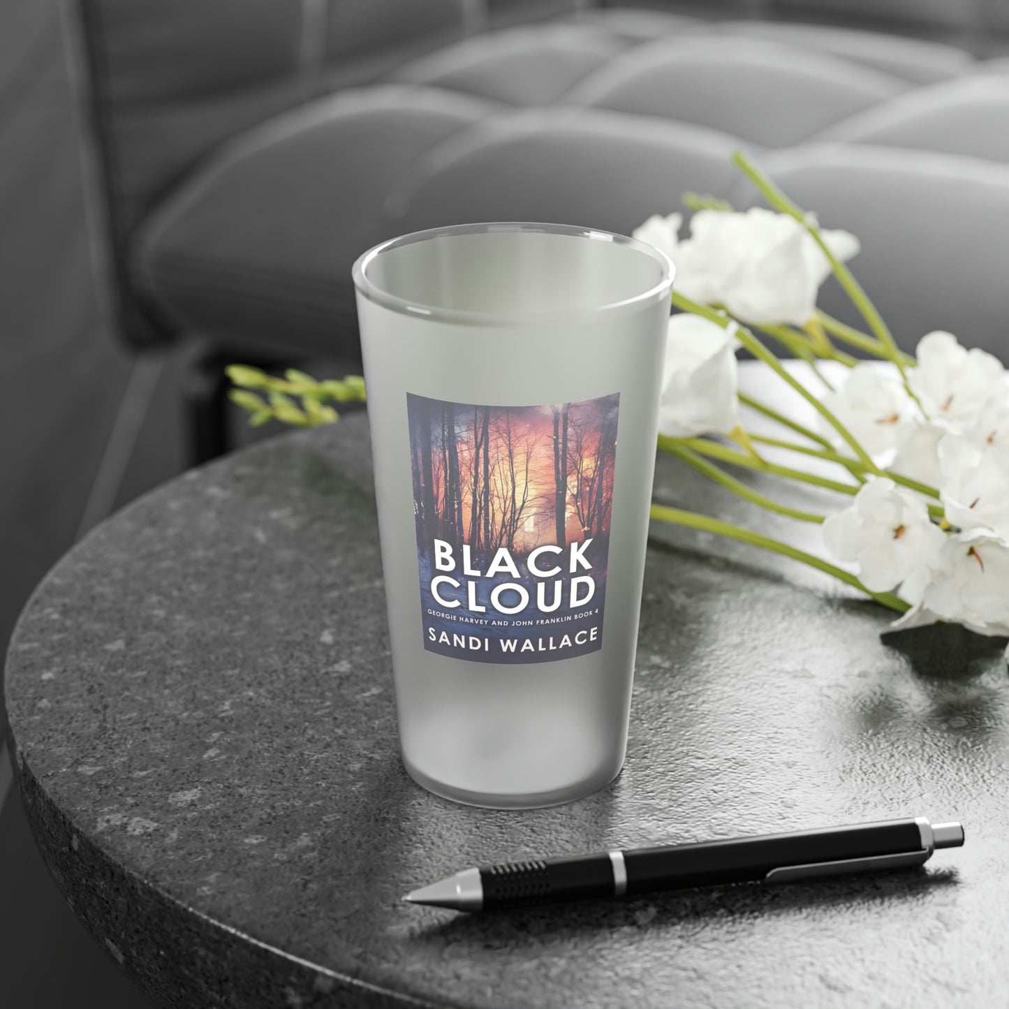 Black Cloud - Frosted Pint Glass