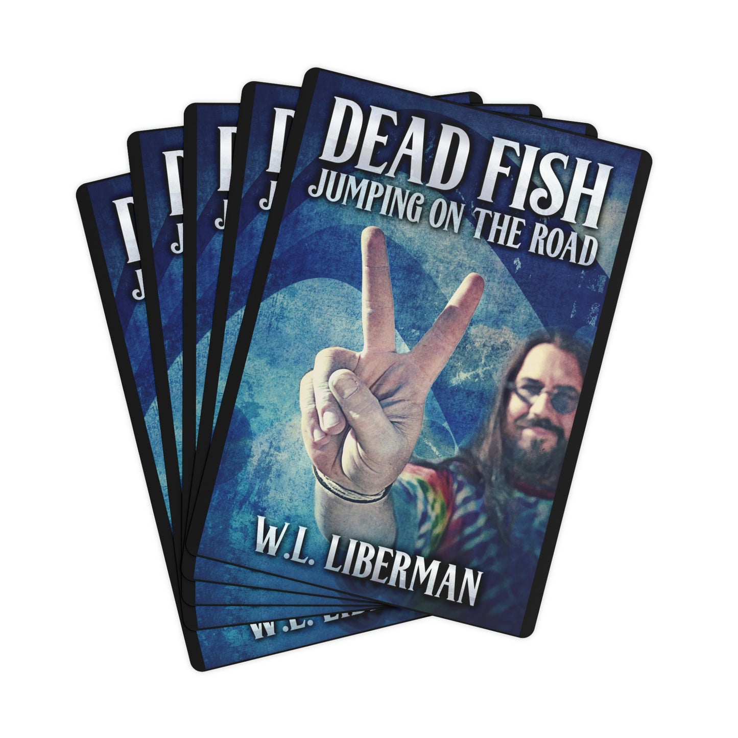 Dead Fish Jumping On The Road - Playing Cards