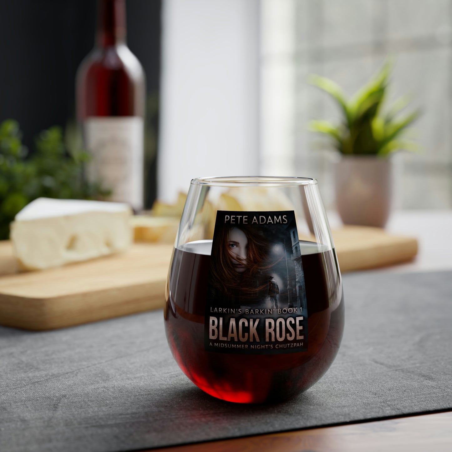 Black Rose - Stemless Wine Glass, 11.75oz