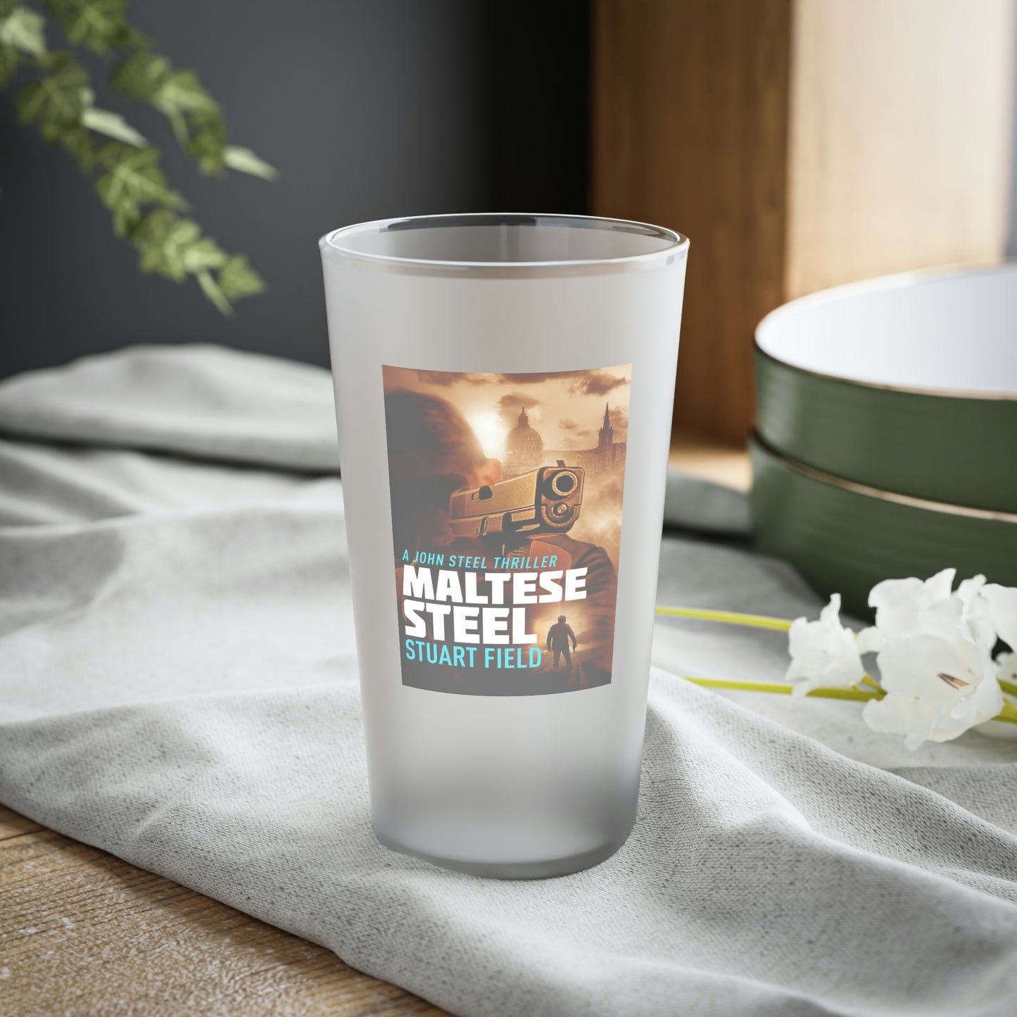 Maltese Steel - Frosted Pint Glass