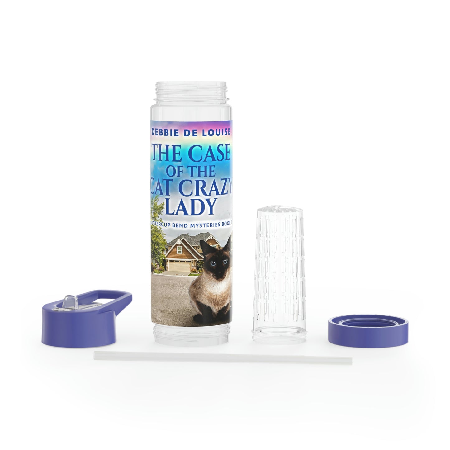 The Case Of The Cat Crazy Lady - Infuser Water Bottle