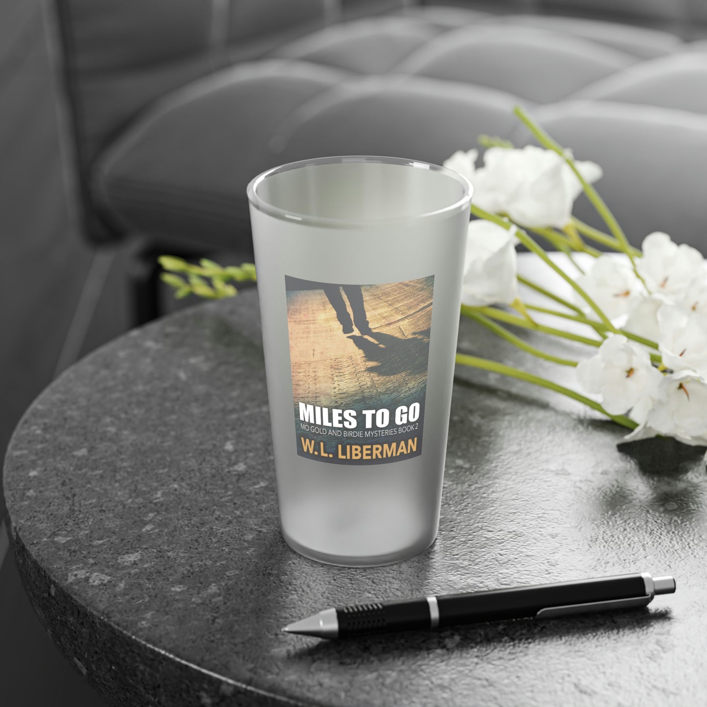 Miles To Go - Frosted Pint Glass