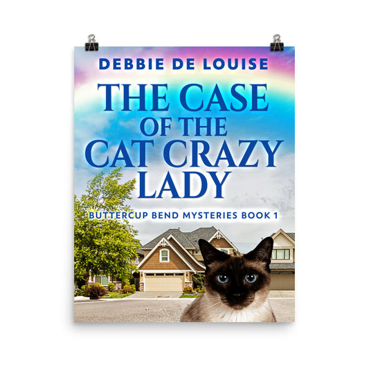 poster with cover art from Debbie De Louise's book The Case Of The Cat Crazy Lady