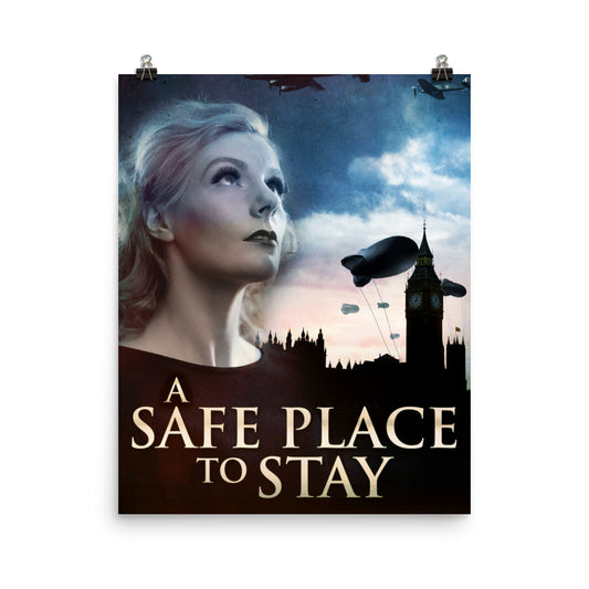 poster with cover art from Derek Ansell's book A Safe Place To Stay