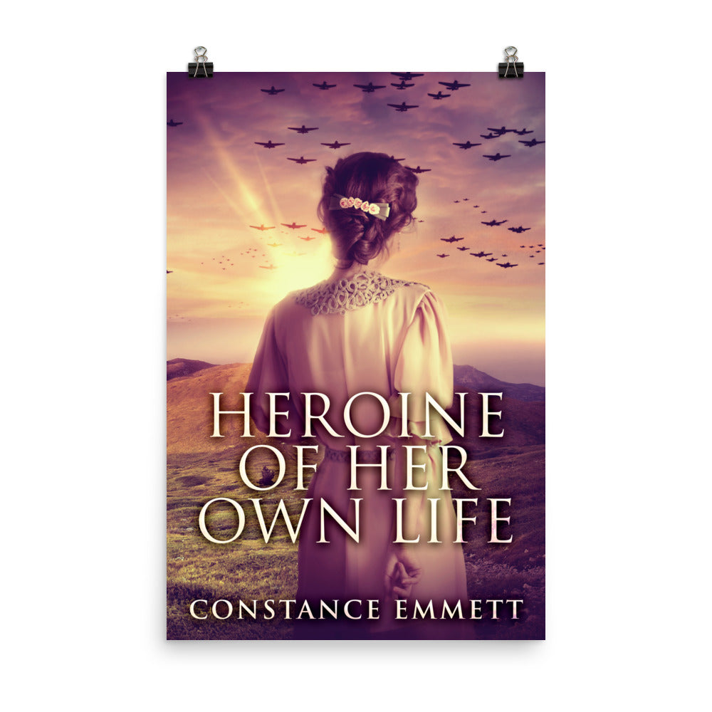 poster with cover art from Constance Emmett's book Heroine Of Her Own Life