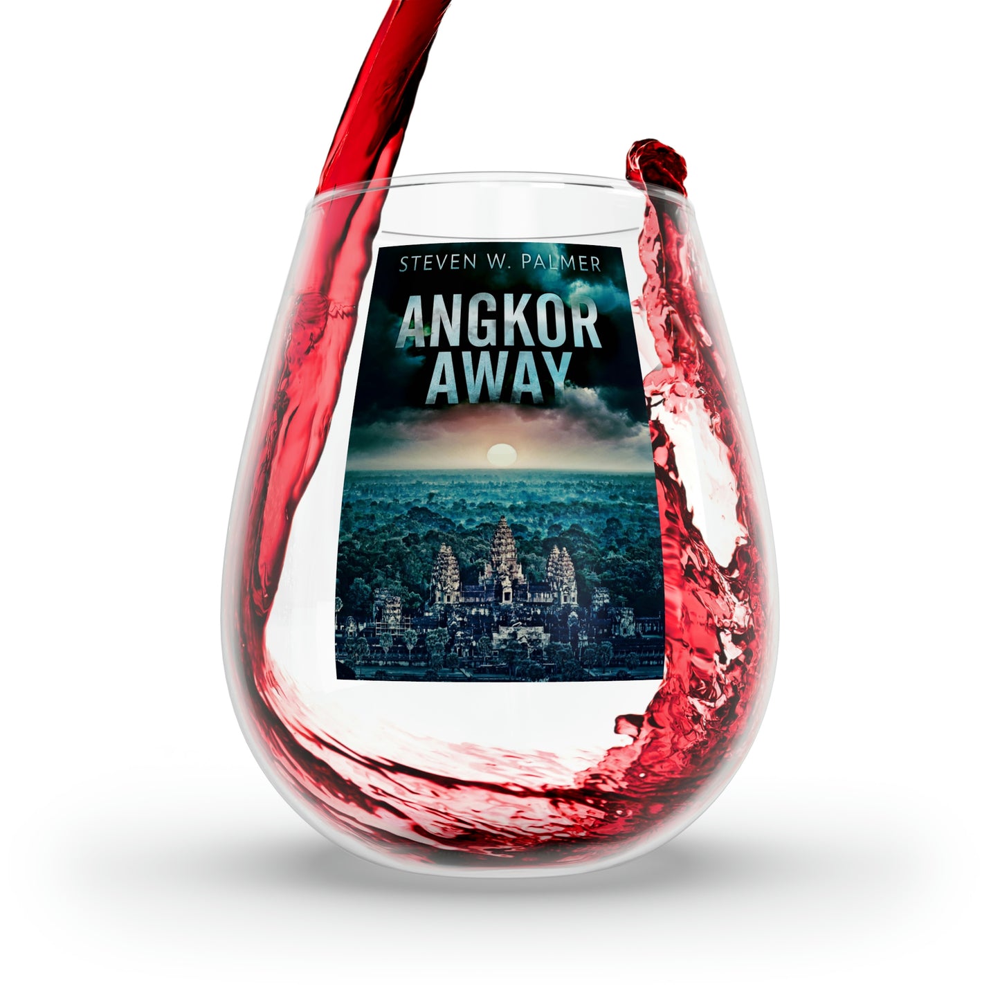 Angkor Away - Stemless Wine Glass, 11.75oz