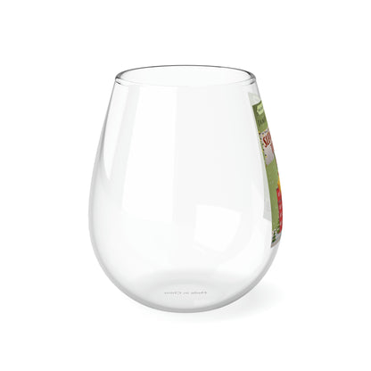 Sleigh Bell Tower - Stemless Wine Glass, 11.75oz