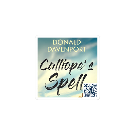 sticker with cover art from Donald Davenport’s book Calliope's Spell