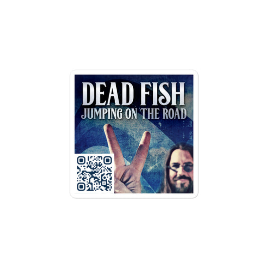 Dead Fish Jumping On The Road - Stickers